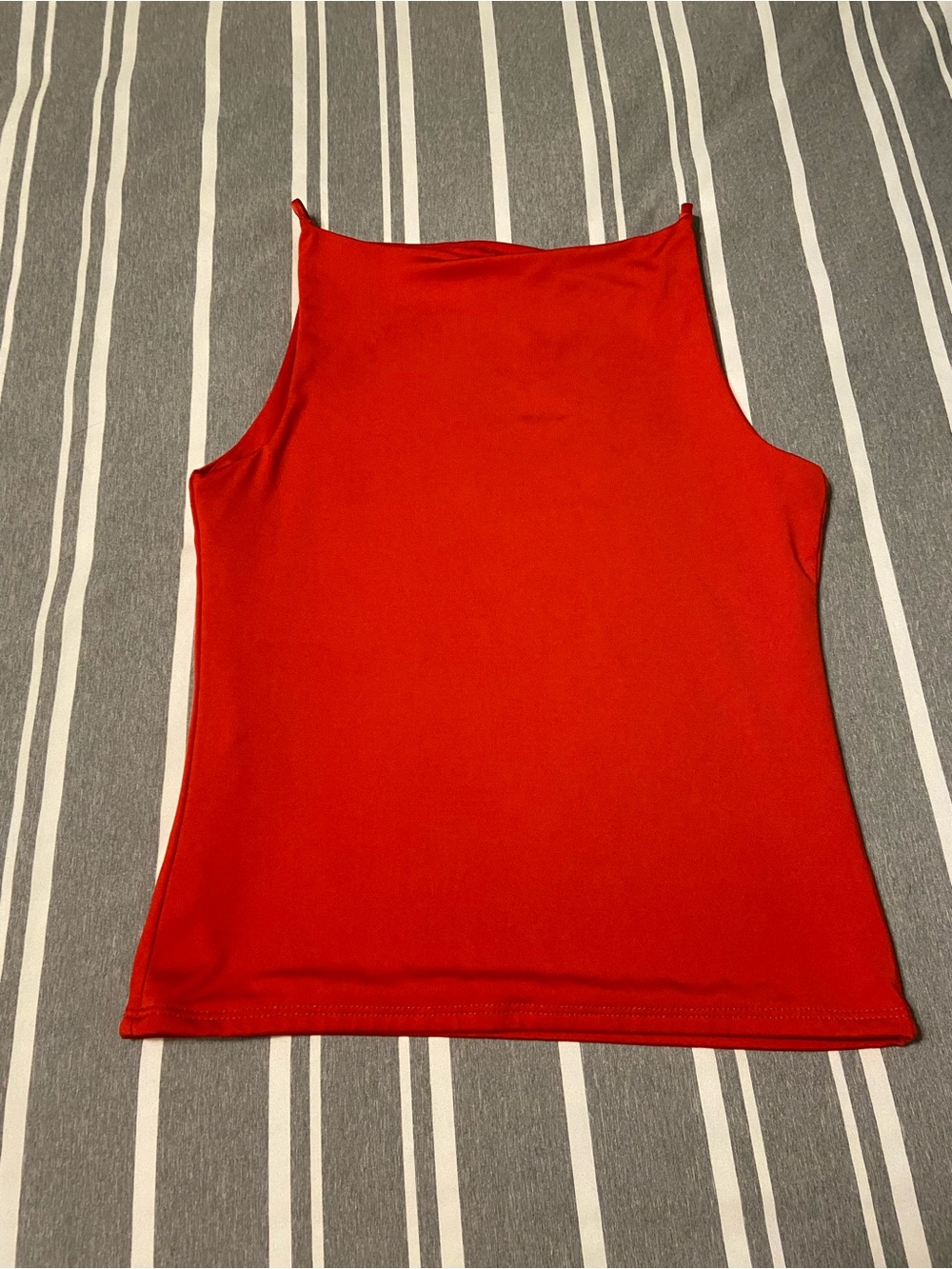 Women’s Red High-Neck Tank Top - Picture 2 of 4